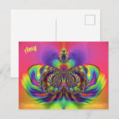 AMY ~ 3D-ontwerppatroon ~ Multikleuren Briefkaart (Voorkant / Achterkant)