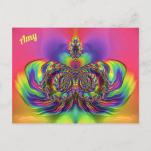 AMY ~ 3D-ontwerppatroon ~ Multikleuren Briefkaart