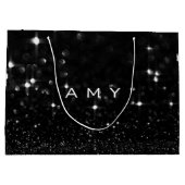 Amy Black White Glitter Favor Gift Spark Groot Cadeauzakje (Achterkant)