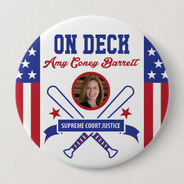 AMY CONEY BARRETT ON DECK US SUPREME HEBT RECHTBAN RONDE BUTTON 4,0 CM