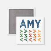 Amy Cute Colorful Magneet (Voorkant / Achterkant)