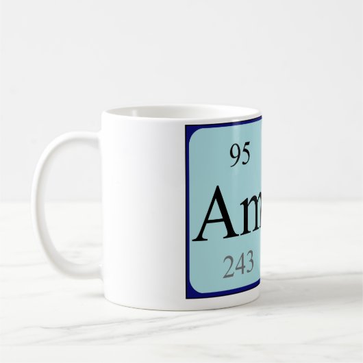 Amy de periodieke mok van de lijstnaam (Links)