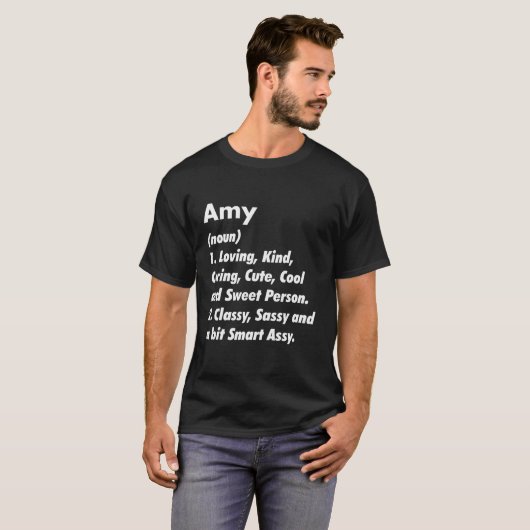 Amy Definition Specialized Funny Birthday Gift Id T-shirt (Voorkant volledig)