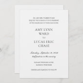 Amy Elegant Wedding Kaart (Voorkant / Achterkant)