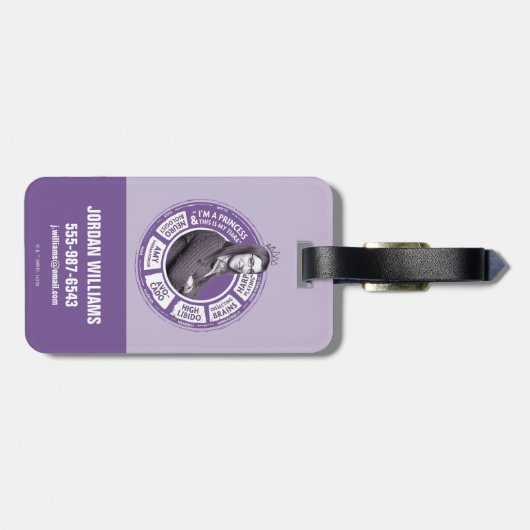 Amy Farrah Fowler Info Grafisch Bagagelabel (Achterkant horizontaal)