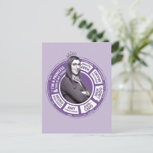 Amy Farrah Fowler Info Grafisch Briefkaart (Staand voorkant)