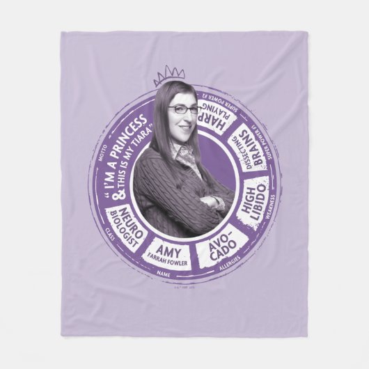Amy Farrah Fowler Info Grafisch Fleece Deken (Voorkant)