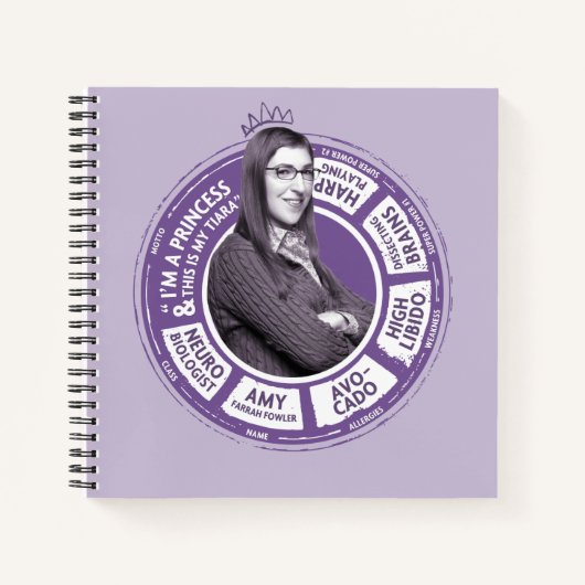 Amy Farrah Fowler Info Grafisch Notitieboek (Voorkant)