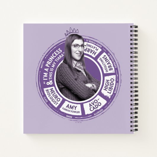 Amy Farrah Fowler Info Grafisch Notitieboek (Achterkant)