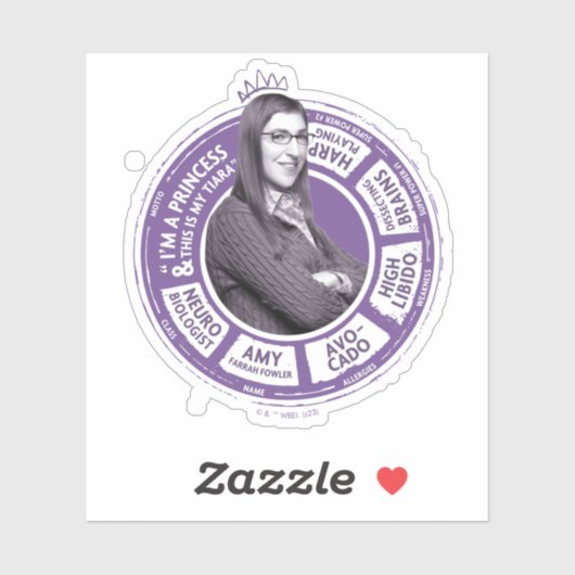 Amy Farrah Fowler Info Grafisch Sticker (Vel)