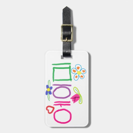 Amy (in het Koreaans) Bagagelabel (Voorkant verticaal)