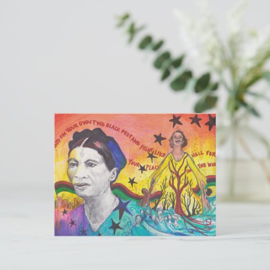 Amy-Jacques Garvey Briefkaart (Staand voorkant)