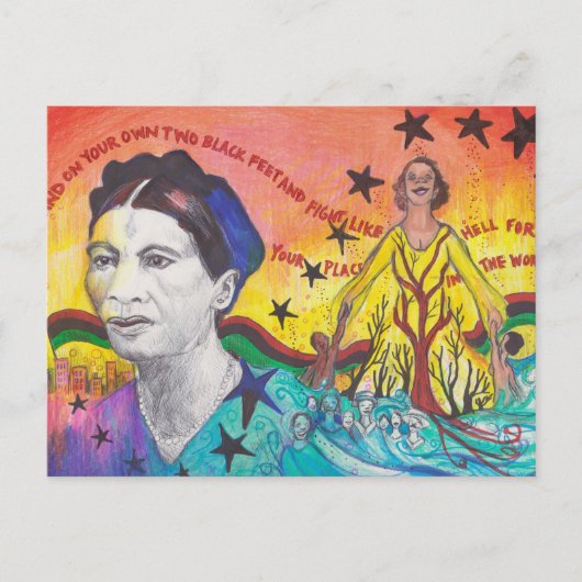 Amy-Jacques Garvey Briefkaart (Voorkant)