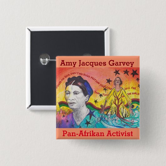 Amy Jacques Garvey Button (Voorkant /achterkant)