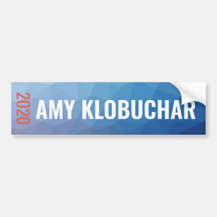 Amy Klobuchar 2020 Blue Geometric Bumpersticker