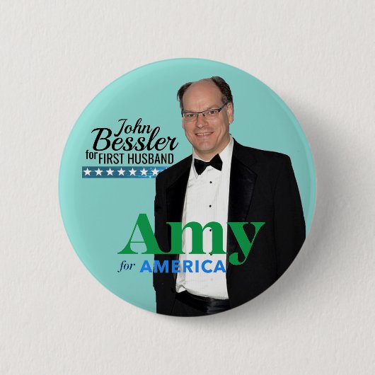 Amy Klobuchar 2020 / John Bessler voor Eerste Husb Ronde Button 5,7 Cm (Voorkant)