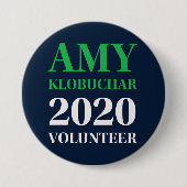 Amy Klobuchar 2020 Volunteer Round Button (Voorkant)