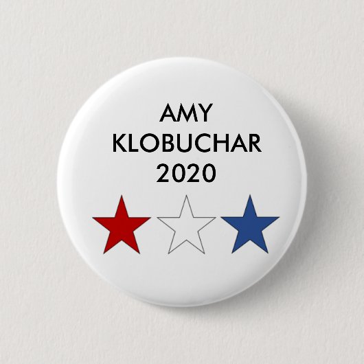 Amy Klobuchar Presidentiële Button 2020 (Voorkant)