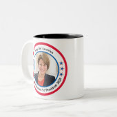 Amy Klobuchar Tweekleurige Koffiemok (Voorkant links)