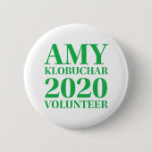 Amy Klobuchar Volunteer 2-inch Button (Voorkant)