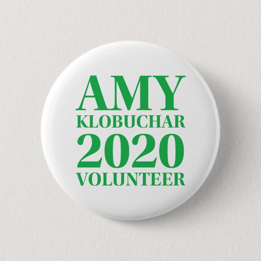 Amy Klobuchar Volunteer 2-inch Button (Voorkant)