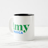 Amy Klobuchar voor President 2020 Tweekleurige Koffiemok (Voorkant links)