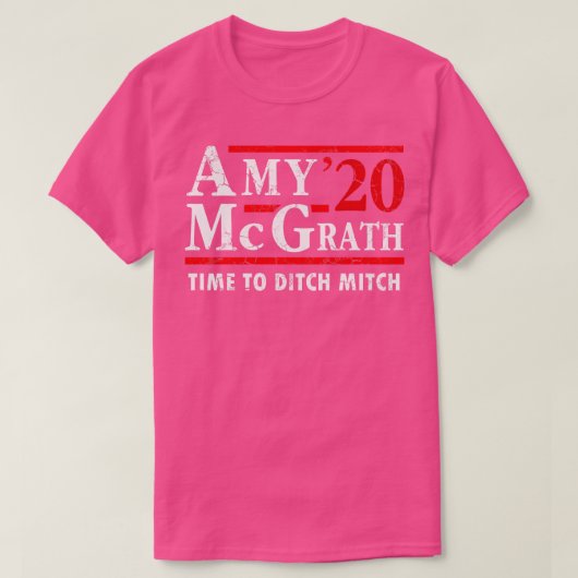 Amy McGrath 2020 verkiezingstijd om Mitch te dumpe T-shirt (Design voorkant)
