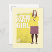 Amy | Meisje van de downtown Hipster Party Briefkaart (Voorkant / Achterkant)