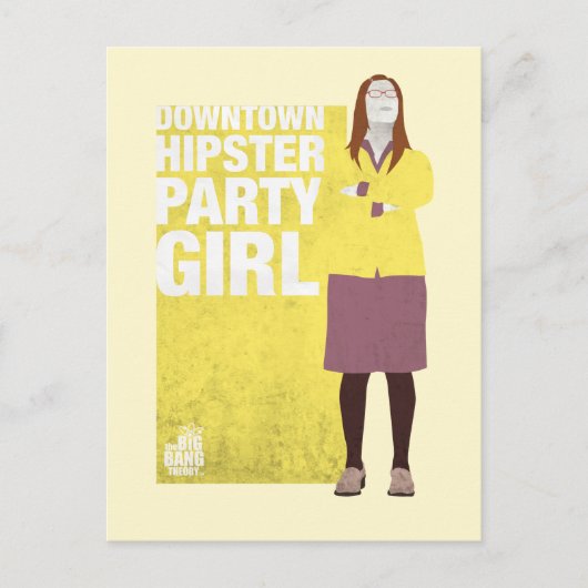 Amy | Meisje van de downtown Hipster Party Briefkaart (Voorkant)