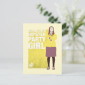 Amy | Meisje van de downtown Hipster Party Briefkaart (Staand voorkant)