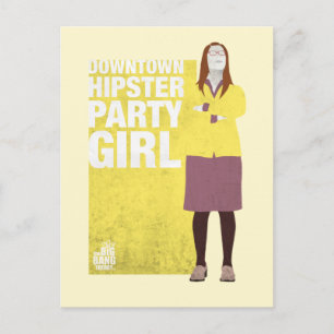 Amy   Meisje van de downtown Hipster Party Briefkaart