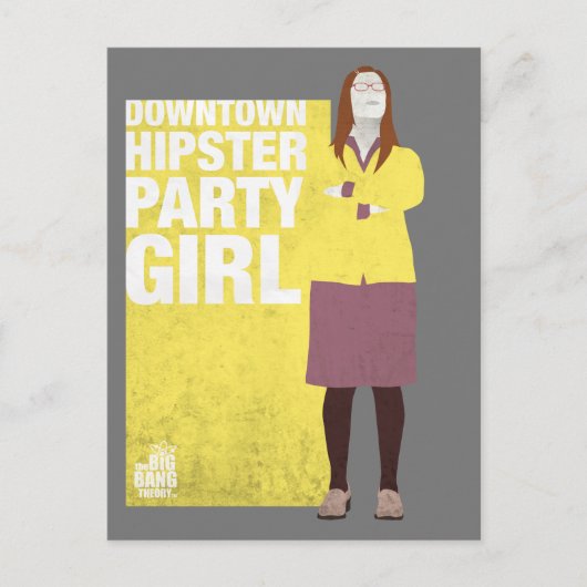 Amy | Meisje van de downtown Hipster Party Briefkaart (Voorkant)