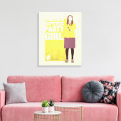 Amy | Meisje van de downtown Hipster Party Canvas Afdruk (Insitu (Woonkamer))