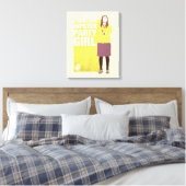 Amy | Meisje van de downtown Hipster Party Canvas Afdruk (Insitu (Slaapkamer))