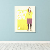Amy | Meisje van de downtown Hipster Party Canvas Afdruk (Insitu (Houten vloer))