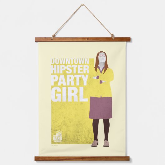 Amy | Meisje van de downtown Hipster Party Hangend Wandkleed (Voorkant)
