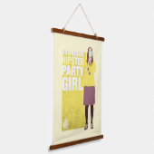 Amy | Meisje van de downtown Hipster Party Hangend Wandkleed (Gebogen)