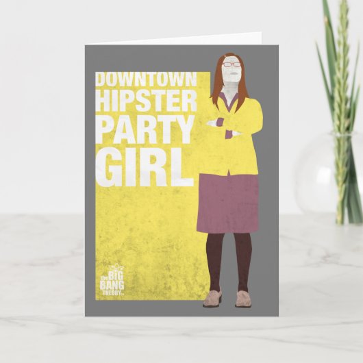 Amy | Meisje van de downtown Hipster Party Kaart (Voorkant)