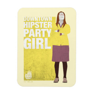 Amy Meisje van de downtown Hipster Party Magneet