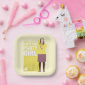 Amy | Meisje van de downtown Hipster Party Papieren Bordje (Feest)