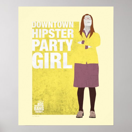 Amy | Meisje van de downtown Hipster Party Poster (Voorkant)