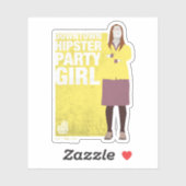 Amy | Meisje van de downtown Hipster Party Sticker (Vel)