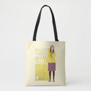 Amy Meisje van de downtown Hipster Party Tote Bag