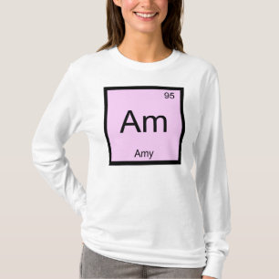 Amy Naam Chemie Element Periodiek Systeem T-shirt