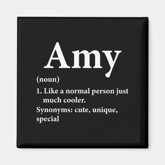 Amy Naam Definitie Grappig D Magneet (Voorkant)