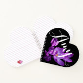 Amy naam paarse krokusbloem Notitieboek (Binnen)