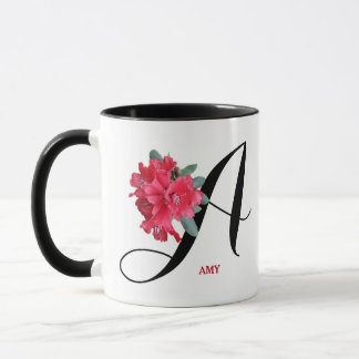 Amy naam rode bloemen bloemenpracht Mok