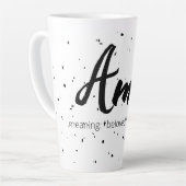 Amy Name Betekenis Mok Minimal Black White (Linkerhoek)