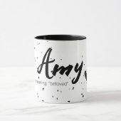 Amy Name Betekenis Mok Minimal Black White (Midden)