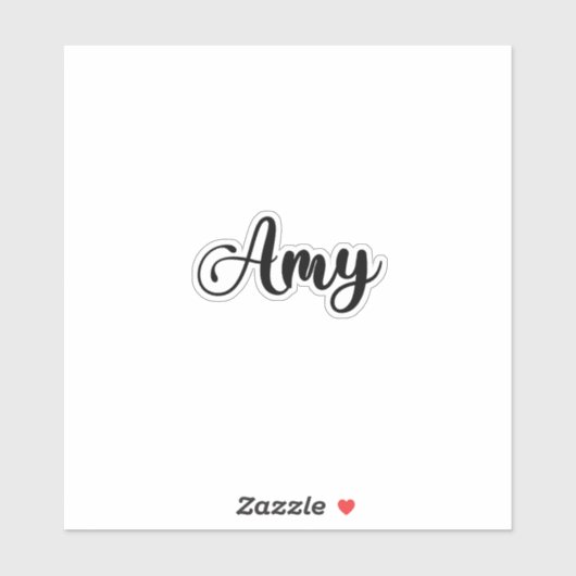 Amy Name - Handgeschreven kalligrafie Sticker (Vel)